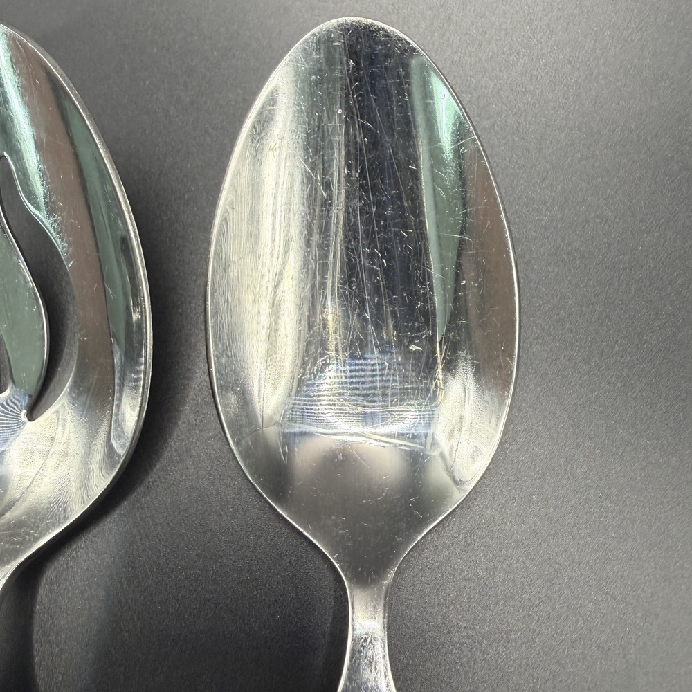 Wallace Silversmiths Stainless Flatware Chardonnay Serving Spoon Set 18/10 - Picture 6 of 7